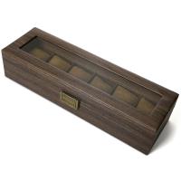 Caja de Joyería para Reloj, Cuero de PU, con Fibra de densidad media, Portátil & Sostenible, 390x120x85mm, Vendido por UD