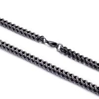 Stainless Steel Chain Ogrlica, Nehrđajući čelik, black ionske, različite veličine za izbor & za čovjeka, Prodano By PC