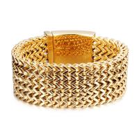 Pulsera de Acero Inoxidable, 18K chapado en oro, longitud diferente para la opción & para hombre, 30mm, Vendido por UD