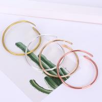 Messing Manchet Bangle, plated, voor vrouw, meer kleuren voor de keuze, 60x3mm, Verkocht door PC