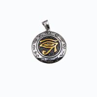 Stainless Steel Pendants Round polished with eye pattern mixed colors 3-5cm Sold By PC