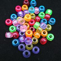 Plastic Kralen, spuitgieten, DIY, gemengde kleuren, 6x8-9mm, Verkocht door PC