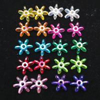 Belagte akryl perler, Pinwheel, farverig forgyldt, du kan DIY, blandede farver, 2-5cm, Solgt af PC