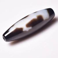 Coirníní Tibéidis dZi Agate Nádúrtha, Agate Tibéidis, DIY, 13x37mm, Díolta De réir PC