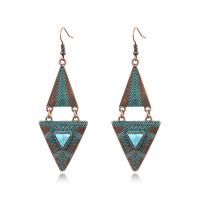 Turquoise Earring Zinc Alloy with turquoise plated fashion jewelry & for woman Sold By Pair