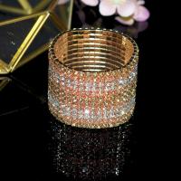 Ijzer Bangle, plated, mode sieraden & 12-layer & met strass, meer kleuren voor de keuze, 43mm, Binnendiameter:Ca 60mm, Verkocht door PC