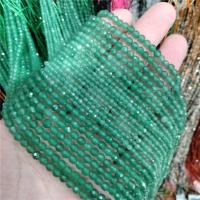 Aventurine χάντρες, Πράσινη Aventurine, Γύρος, γυαλισμένο, DIY & διαφορετικό μέγεθος για την επιλογή & πολύπλευρη, πράσινος, Sold Per Περίπου 15 inch Strand