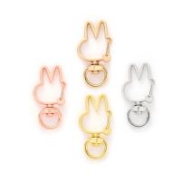 Zinc Alloy Key Clasp Setting Rabbit plated Unisex nickel lead & cadmium free Approx Sold By Bag