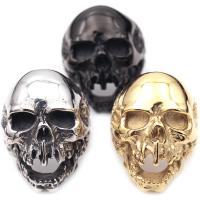 Titantium Steel finger ring, Titan Stål, Skull, plated, Unisex, fler färger för val, 35x20mm, Säljs av PC