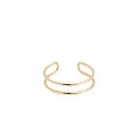 Messing Cuff fingerring, 14K forgyldt, du kan DIY & forskellige stilarter for valg, nikkel, bly & cadmium fri, 22x6mm, 1mm, Solgt af PC