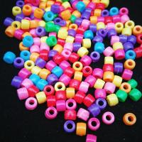 Kunststoffperlen, Kunststoff, Trommel, Spritzgießen, zufällig gesendet, farbenfroh, 3.5-12x5.5-12mm, verkauft von PC