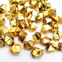 Plastic rivoli cabochon plated random style golden 2-5cm Sold By PC