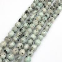 Lotus Jasper Bead, Runde, poleret, du kan DIY & facetteret, blandede farver, Solgt Per 38 cm Strand