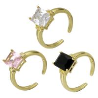 Cubic Zircon Brass Finger Ring Adjustable & fashion jewelry & for woman & with cubic zirconia Sold By Lot