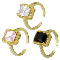 Cubic Zircon Brass Finger Ring Adjustable & fashion jewelry & for woman & with cubic zirconia Sold By Lot