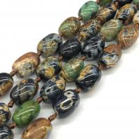 Natural Miracle Agate Beads Drum polished DIY mixed colors Sold Per Approx 15 Inch Strand