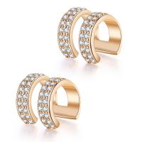 Cubic Zirconia Micro Pave Brass Earring micro pave cubic zirconia & for woman Sold By PC