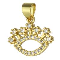 Cubic Zirconia Micro Pave Brass Pendant fashion jewelry & micro pave cubic zirconia & for woman golden Approx 3mm Sold By Lot