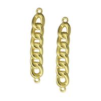 Brass Sieraden Connector, Messing, mode sieraden & DIY & voor vrouw, gouden, 6x35x3mm, Gat:Ca 3mm, 10pC's/Lot, Verkocht door Lot