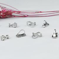 Stainless Steel Clip On Σκουλαρίκι εύρεση, Από ανοξείδωτο χάλυβα, για άνδρες και γυναίκες, αρχικό χρώμα, 11.50x8x2.50mm, Sold Με PC