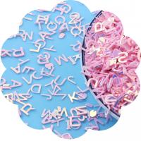 Plastic Sequin PVC Plastic Letter DIY 6mm Sold By Bag