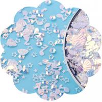 Plastic Sequin PVC Plastic DIY 3-9mm Sold By Bag