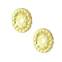 Zinc Alloy Spacer Kralen, gold plated, 10x10x2mm, Verkocht door PC