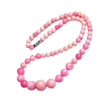 Colliers coquillage, coquille, perles graduées & pour femme, rose, 6-14mm, Longueur 45 cm, Vendu par PC