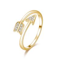 Brass Cuff Finger Ring Adjustable & micro pave cubic zirconia & for woman Sold By PC