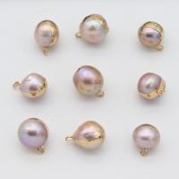 Freshwater Pearl Pendants with Brass gold color plated fashion jewelry & DIY 8x16- Sold By PC