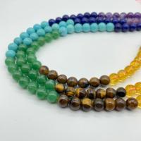 Mixed Gemstone Helmet, Jalokivi, kiiltävä, tee-se-itse & erikokoisia valinnalle, sekavärit, 4-10mm, Myyty Per 14.96 tuuma Strand