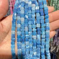 Prirodni rascvjetati ahat perle, Rascvjetati Agate, Trg, možete DIY, više boja za izbor, 8mm, Prodano Per 14.96 inčni Strand