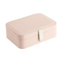 Multifunctional Jewelry Box PU Leather with Velveteen Rectangle portable & with mirror & for woman Sold By PC