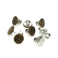 Zinc Alloy jeans knap, forgyldt, forskellige stilarter for valg, flere farver til valg, 17mm, 50pc'er/Lot, Solgt af Lot