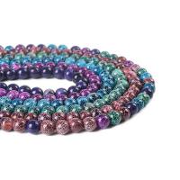 Naturlig effloresce Agate perler, Runde, du kan DIY, flere farver til valg, 6-10mm, Solgt Per 14.96 inch Strand