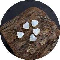 Natural White Shell Kralen, Hart, DIY, wit, 6mm, Verkocht door PC