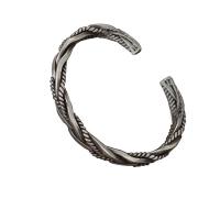 Zinc Alloy Manchet Bangle, plated, verstelbaar & voor de mens, nikkel, lood en cadmium vrij, Lengte Ca 6.3-7 inch, Verkocht door PC