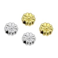 Zink legering Blomsterperler, Zinc Alloy, Flower, ægte forgyldt, flere farver til valg, 7x7x3mm, Solgt af PC