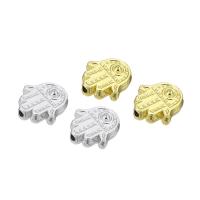 亜鉛合金のジュエリービーズ, 亜鉛合金, 手形, 純正ゴールド, 無色, 10x11x3mm, 売り手 パソコン