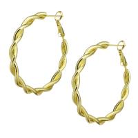 Prás fonsa Earring, óir fíor plated, do bhean, 4x39x39mm, Díolta De réir Péire