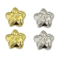 Zinklegering Flower Kralen, Zinc Alloy, Bloem, hoge kwaliteit verguld en nooit vervagen, meer kleuren voor de keuze, 8x8x4mm, Gat:Ca 3mm, Verkocht door PC