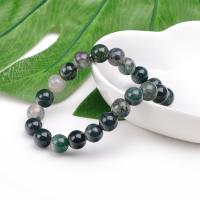 Agaat armbanden, Moss Agate, uniseks & verschillende grootte voor keus & stralingsbescherming, Per verkocht Ca 19 cm Strand