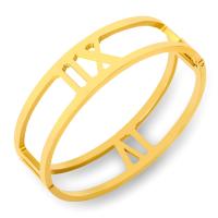 Nerūdijančio plieno Bangle, Nerūdijantis plienas, padengtą, Bižuterijos & tuščiaviduris, daugiau spalvų pasirinkimas, 50x17x60mm, Pardavė PC