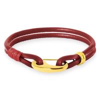 Pulseiras de fio de PU, Couro do plutônio, with aço inoxidável, banhado, joias de moda, Mais cores pare escolha, comprimento Aprox 18.5 cm, vendido por PC