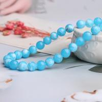 chalcedony Bead, Babhta, DIY & méid éagsúla do rogha, gorm, Díolta Per Thart 14.17 Inse Snáithe