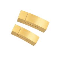 RVS magnetische sluiting, Roestvrij staal, gold plated, 22.92x7.57mm, Verkocht door PC