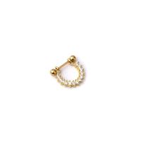 Gioielleria da Piercing orecchio in acciaio inox, placcato, stili diversi per la scelta & Micro spianare cubic zirconia, nessuno, 0.80x8mm, Venduto da PC