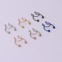 Stainless Steel Nose Piercing Nakit, Nehrđajući čelik, pozlaćen, modni nakit, više boja za izbor, 0.80x8mm, Prodano By PC