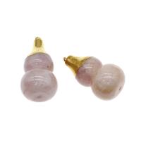 Mesing Privjesak, s Rose Quartz, Calabash, roze, 43x22x22mm, Prodano By PC