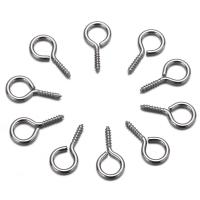 acier inoxydable Crochets Eye Screws Nail, poli, normes différentes pour le choix, couleur originale, Environ 50PC/sac, Vendu par sac